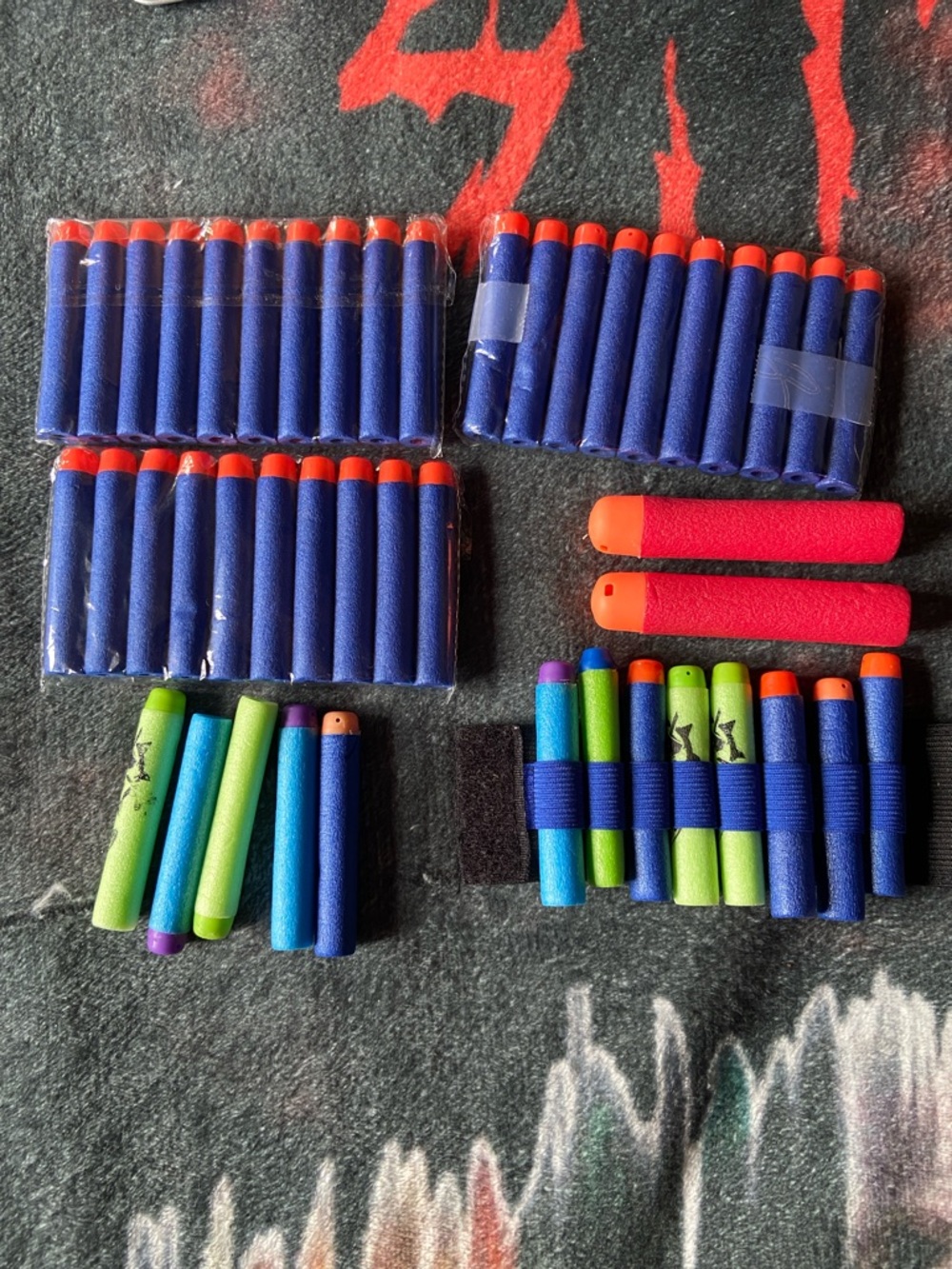 Nerf Bundle - 45 Darts + Battle Vest & Multi Dart Wrist Holder